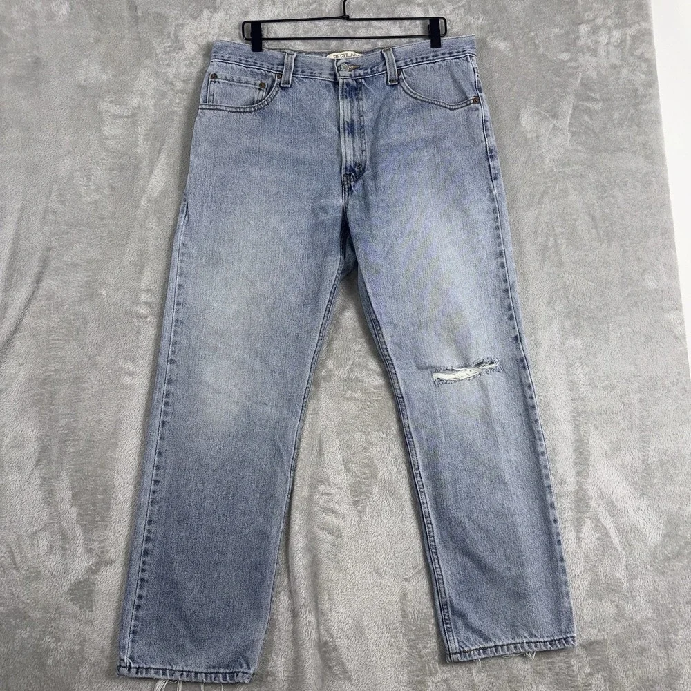 Vintage Levis 505 Jeans Mens 36x30*Blue Regular Fit Straight Leg Y2K Faded Denim